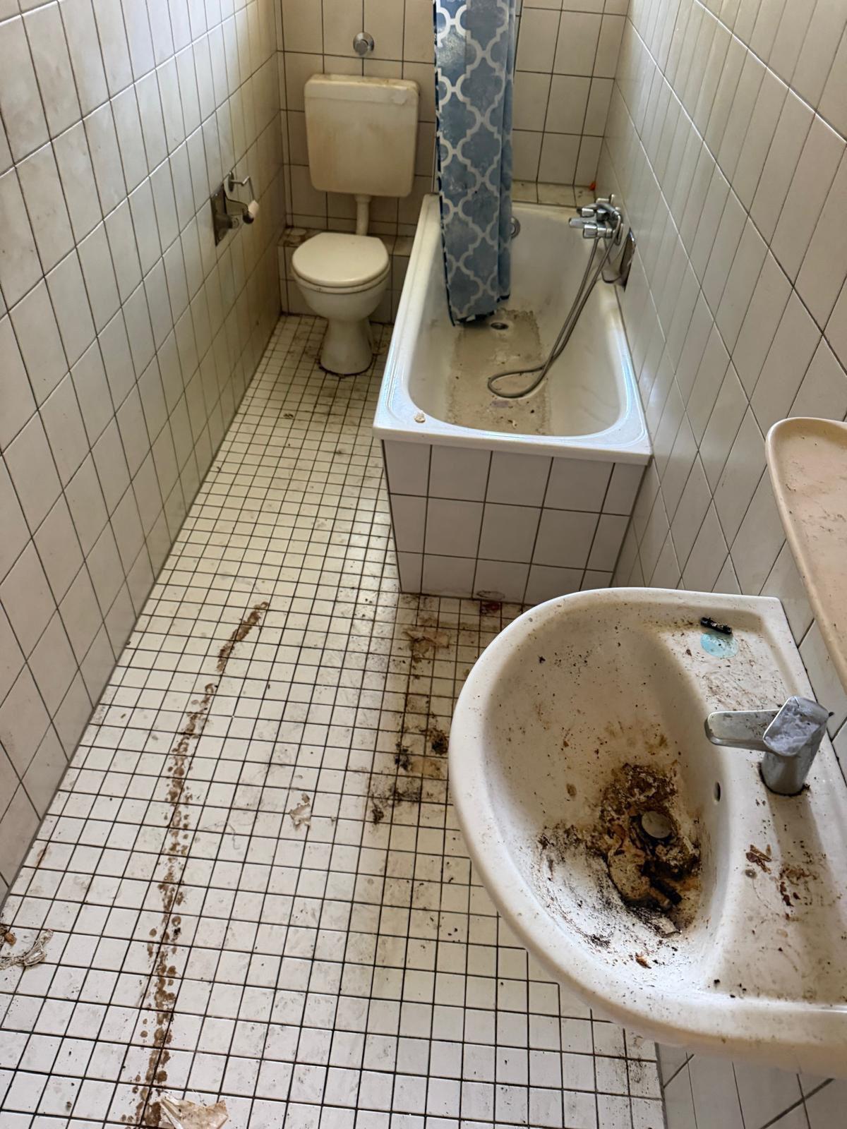 Gereinigtes Badezimmer