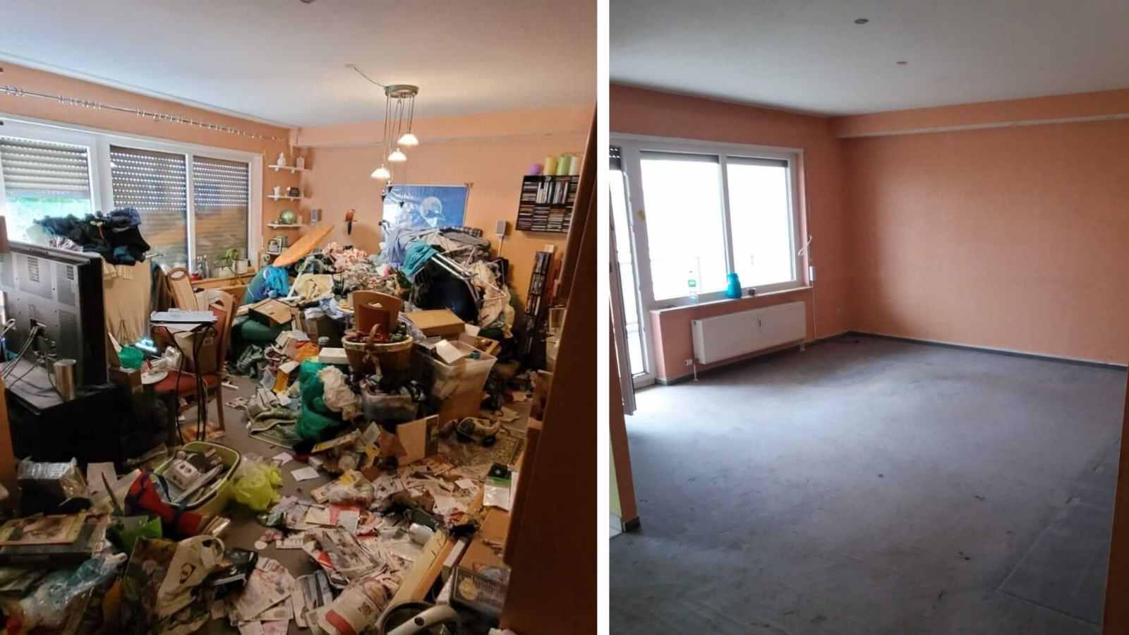 Der Raum vorher und nachher