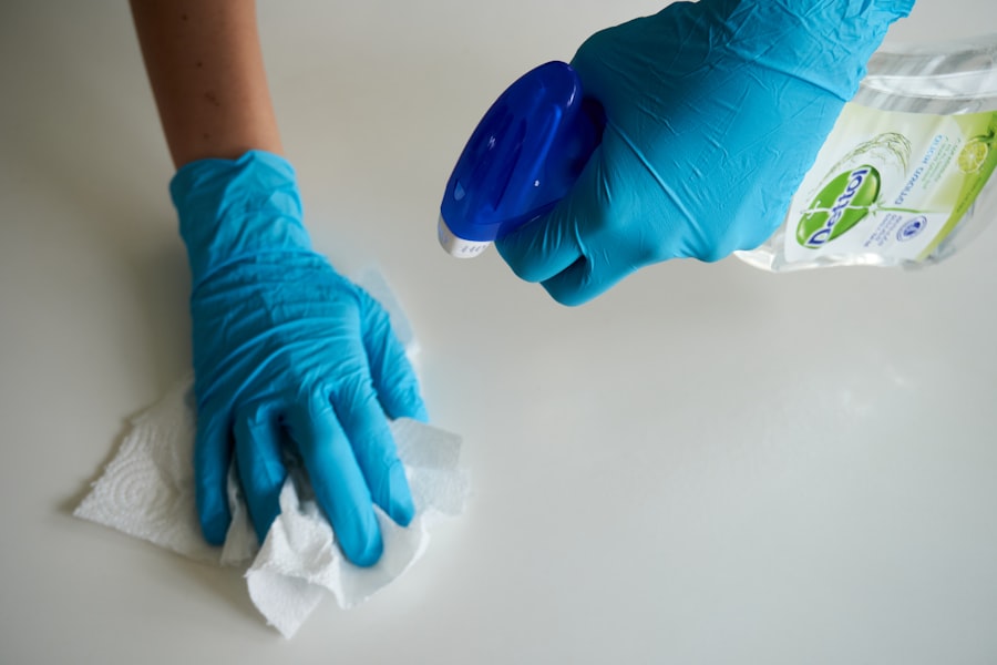 Reinigungsmaterial und Planung